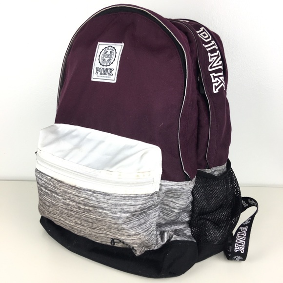 maroon pink backpack
